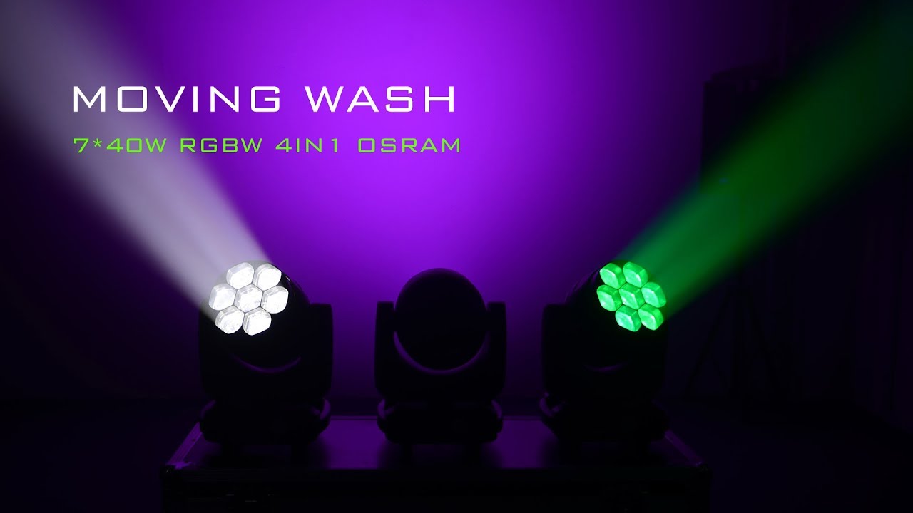 LED Moving Head Zoom Wash 7*40W RGBW 4in1 OSRAM LEDs