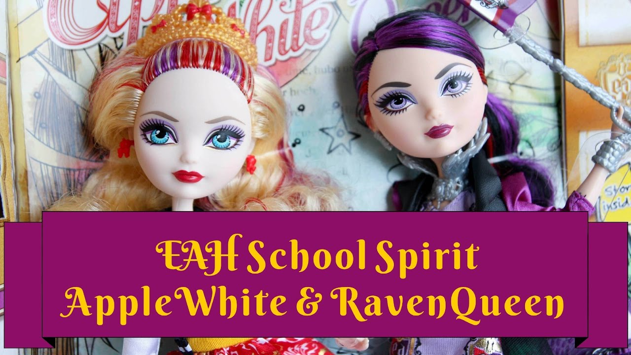 Ever After High Apple White & Raven Queen School Spirit  Dolls Review & Unboxing