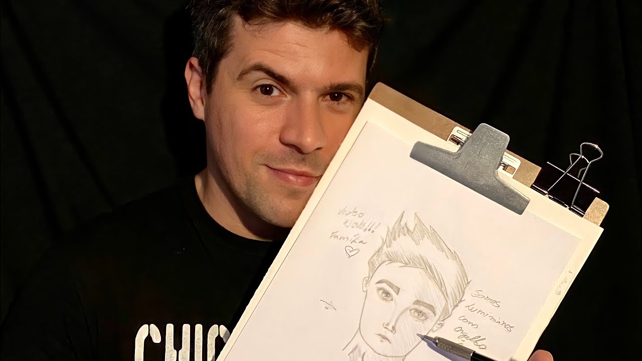 ASMR COMO DESENHAR ROSTO MASCULINO FACIL ○ VIDEO MUITO RELAXANTE | Ficou parecendo o Felipe Neto 😂