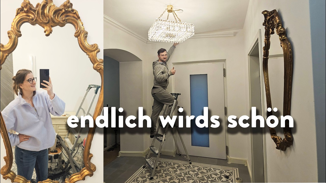 Vorraum im Altbau Stil gestalten | Stuckleisten & Sockelleisten montieren / Bauvlog 150