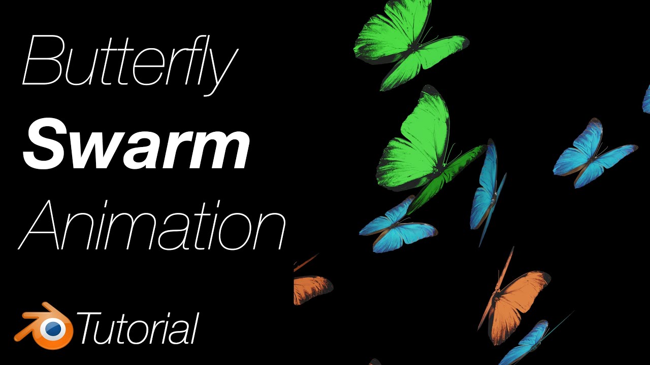 [3.1] Blender Tutorial: Colorful Butterfly Swarm Animation