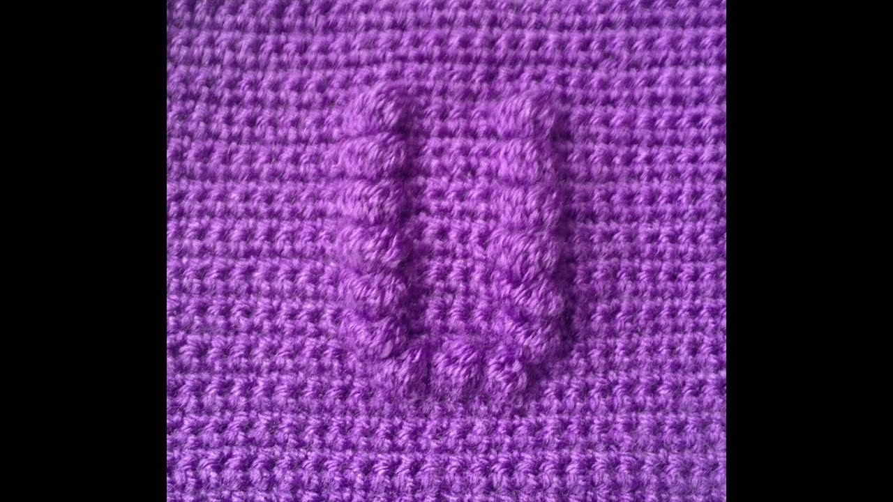 how to crochet a square with bobble stitch chart letter U