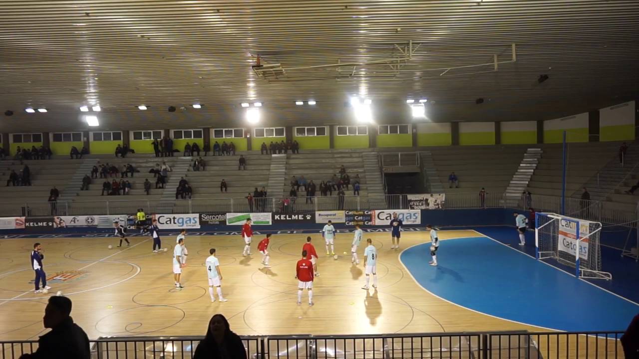 Futsal pre match warm up Spanish national league futbol sala