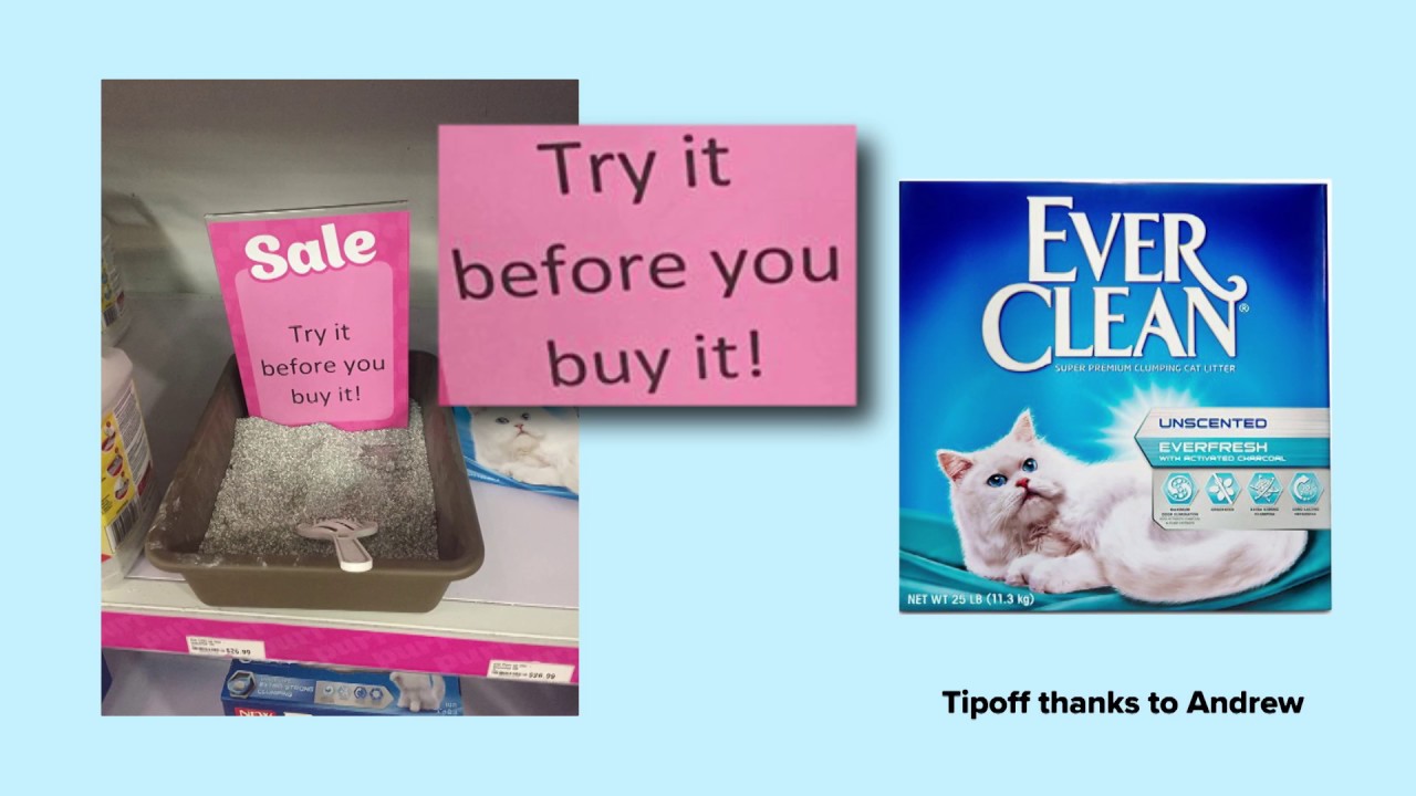 Signs of the Time: Cat Litter and Chips