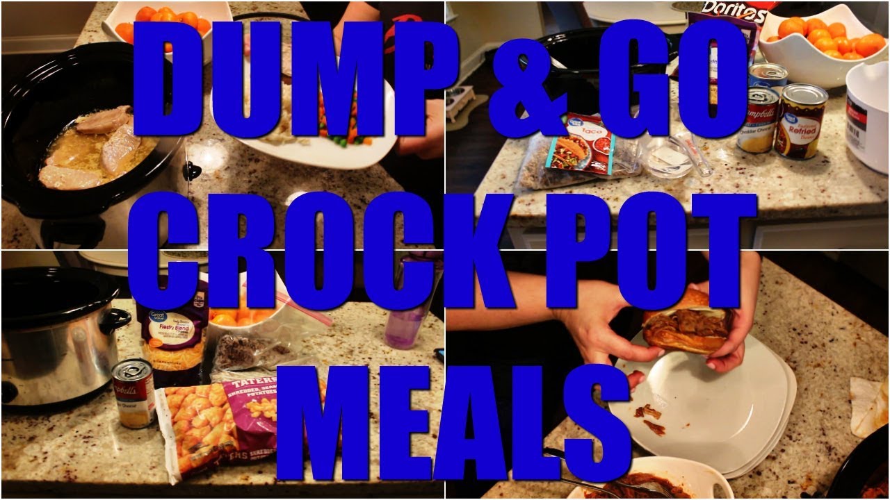 MINIMAL INGREDIENT DUMP & GO CROCKPOT MEALS | BUDGET FRIENDLY & QUICK & EASY CROCK POT RECIPES