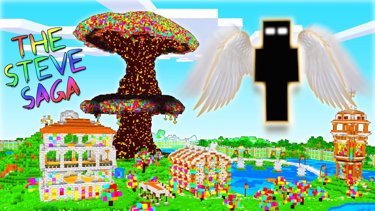 MC Steve Saga - God Steve RESTORED the RAINBOW TOWN!
