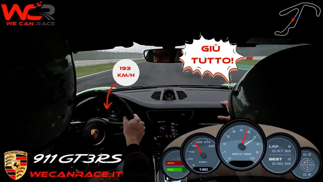 Gianmaria sfiora i 200km/H a bordo della PORSCHE GT3 RS nel Misano World Circuit Marco Simoncelli 🏎️