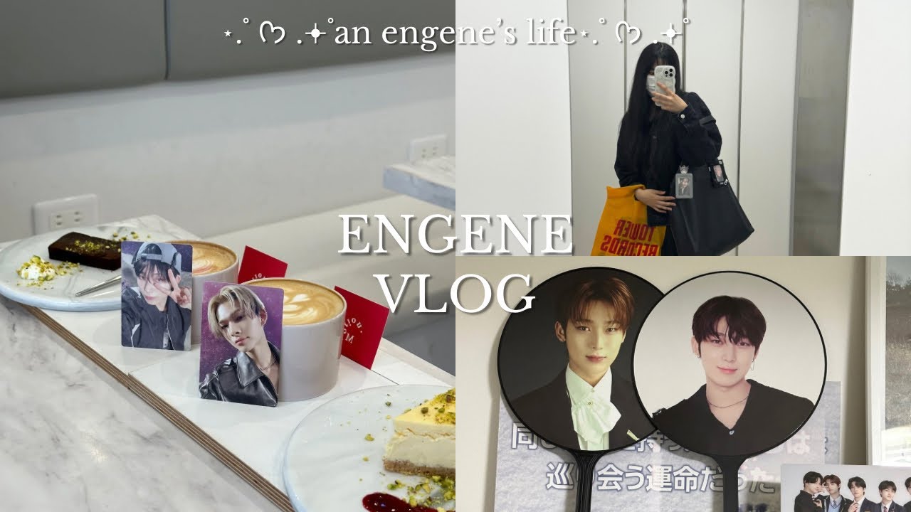 [ENGENE|VLOG] korean cafe,enhypen albums unboxing,photoism,pcs unboxing🤍🧷🍰