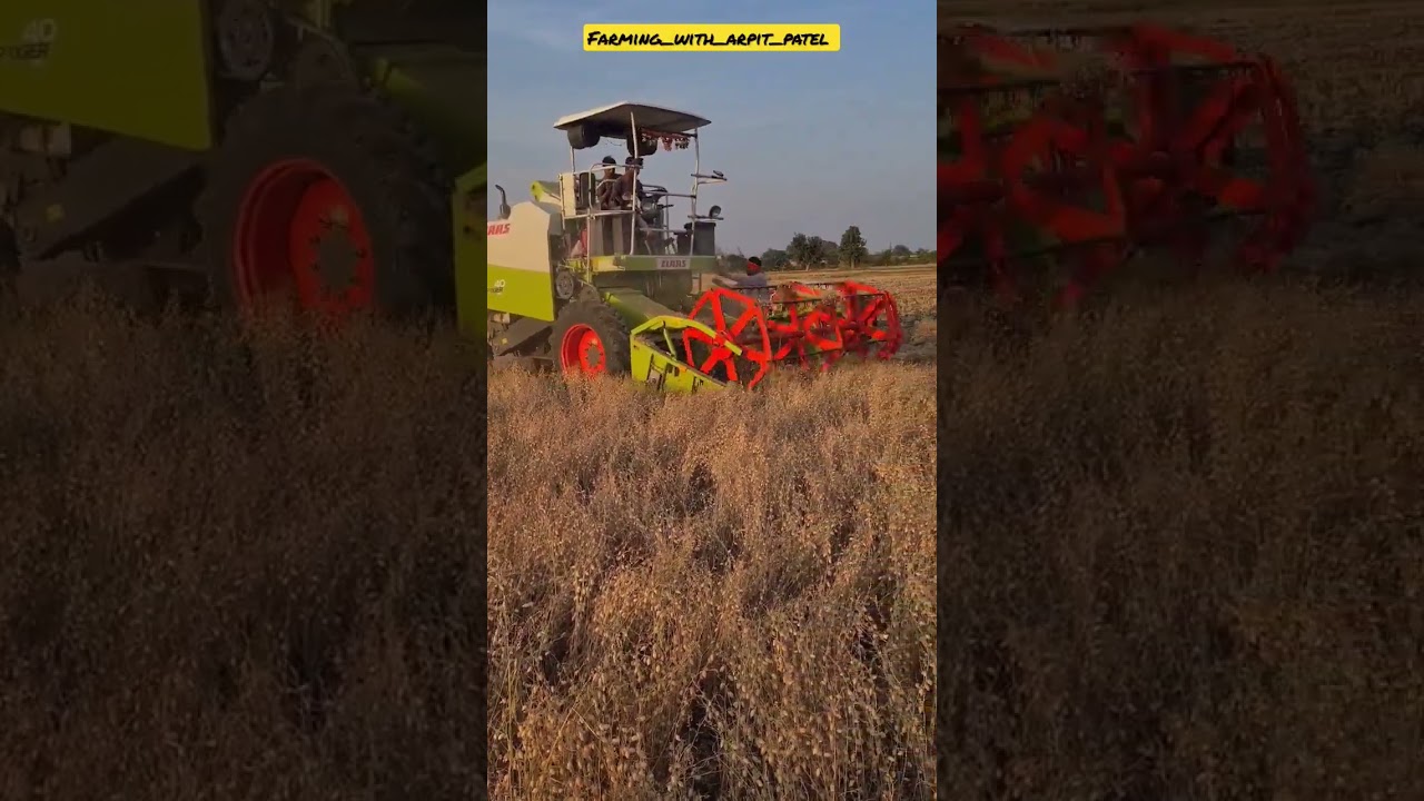 choti harvester se chana ki katai 