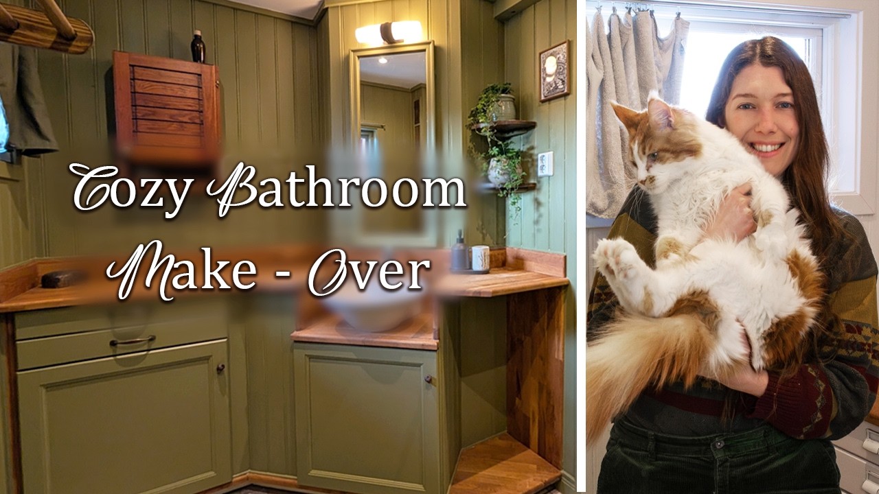 Уютная ванная комната в нашем шведском деревянном доме — неспешная жизнь — преображение своими ру...