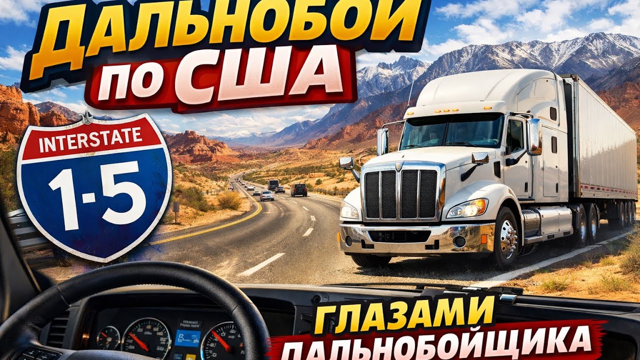 Дальнобой по США I-15 глазами дальнобойщика