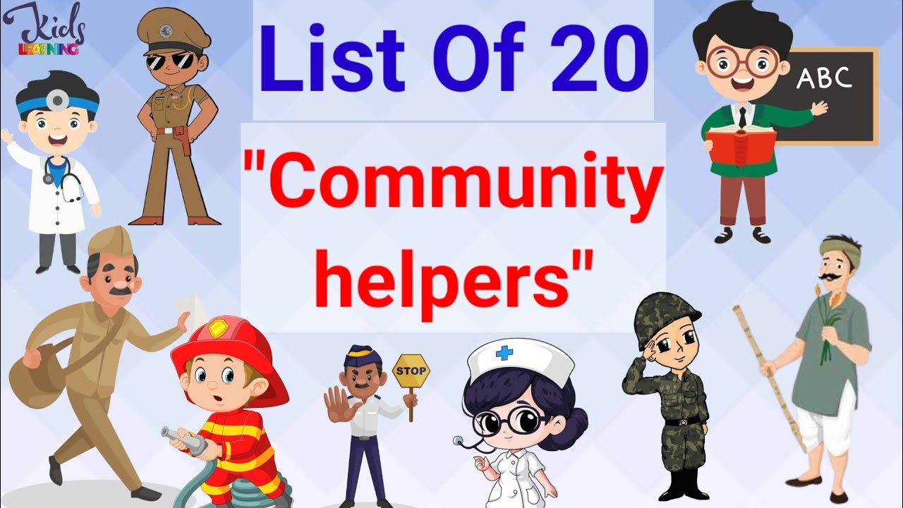 List Of 20 Community Helpers | Our Helpers Name | 20 Helpers Name #JobsAndOccupations