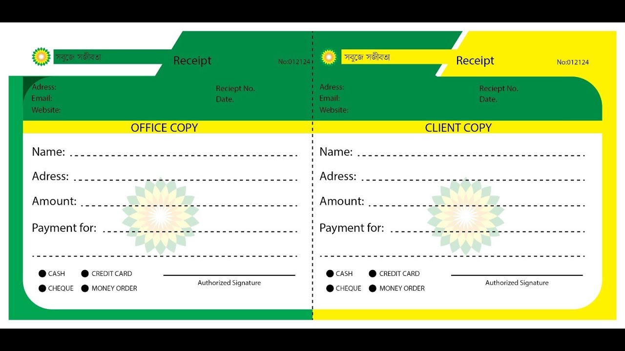 Money Receipt Design in Adobe Illustrator| NSDA Level 3| Graphic Design | Bangla Tutorial