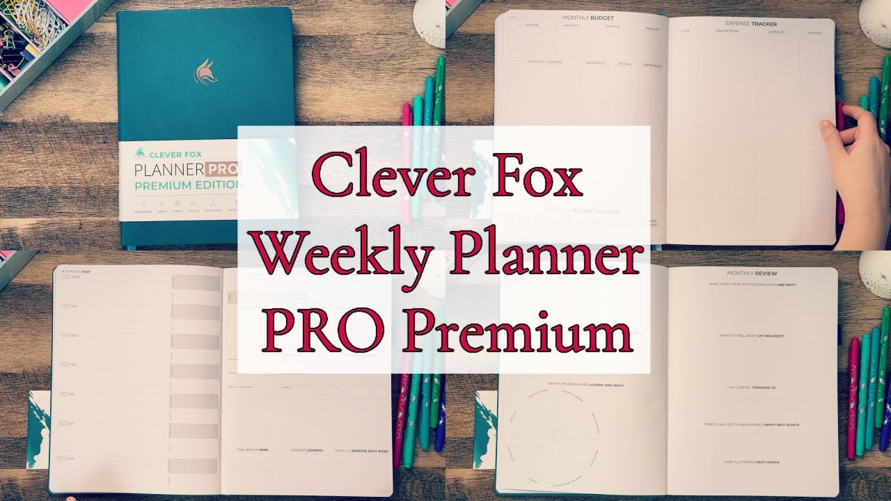 CLEVER FOX WEEKLY PLANNER PRO PREMIUM REVIEW & WALKTHROUGH