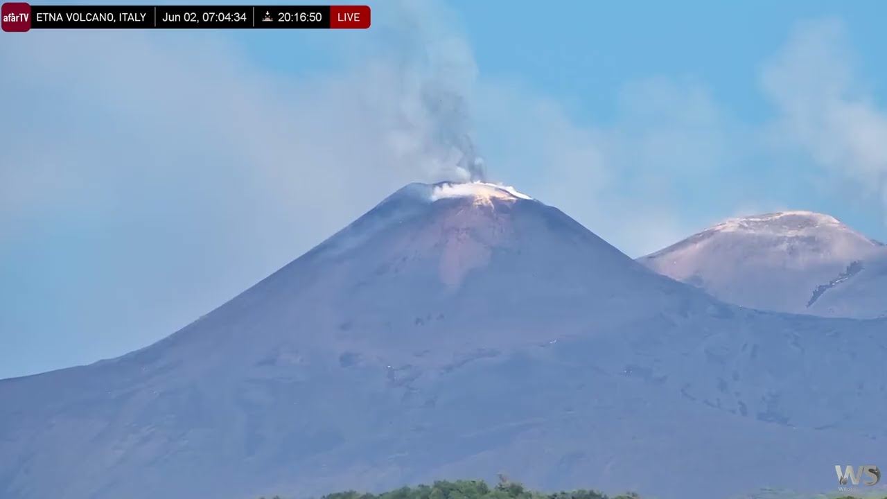 June 2, 2025: New Mount Etna Volcanic Eruption in Sicily (With Large Pyroclastic Flow)