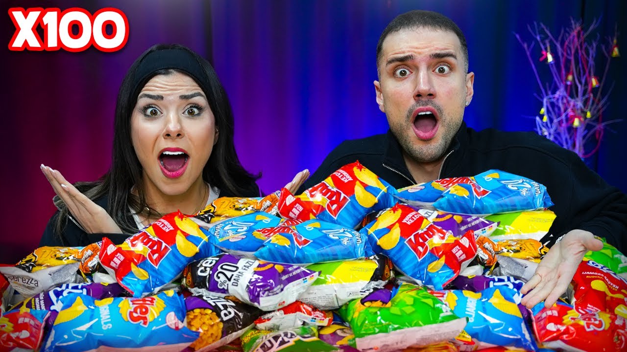 100 PAKET CİPS YEDİK !?