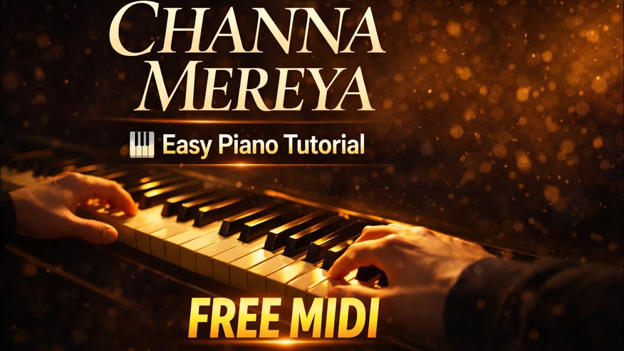 Channa Mereya Piano Tutorial | Easy Step-by-Step + Free MIDI
