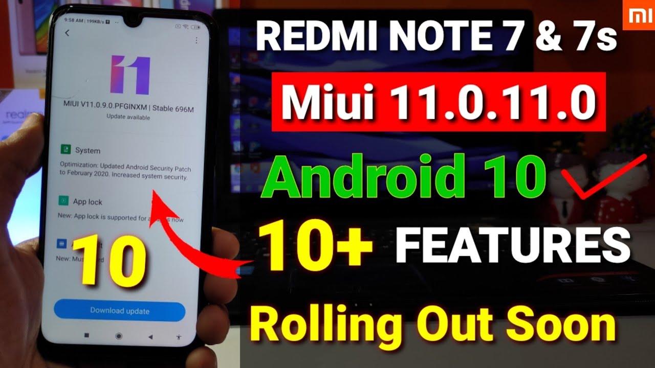 Redmi note 7 & 7s Miui 11.0.11.0 new update with android 10 | Redmi note 7s android 10 update date