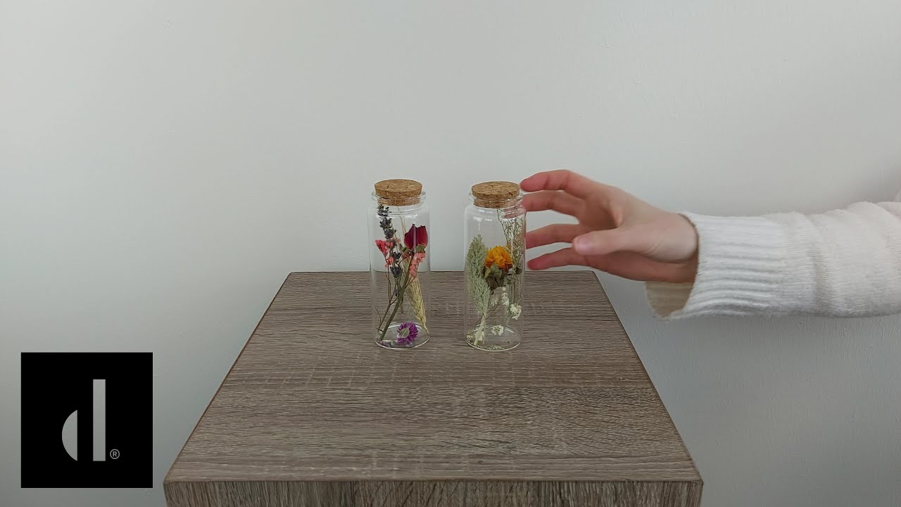 Droogbloemen In Glazen Pot - Dulaire