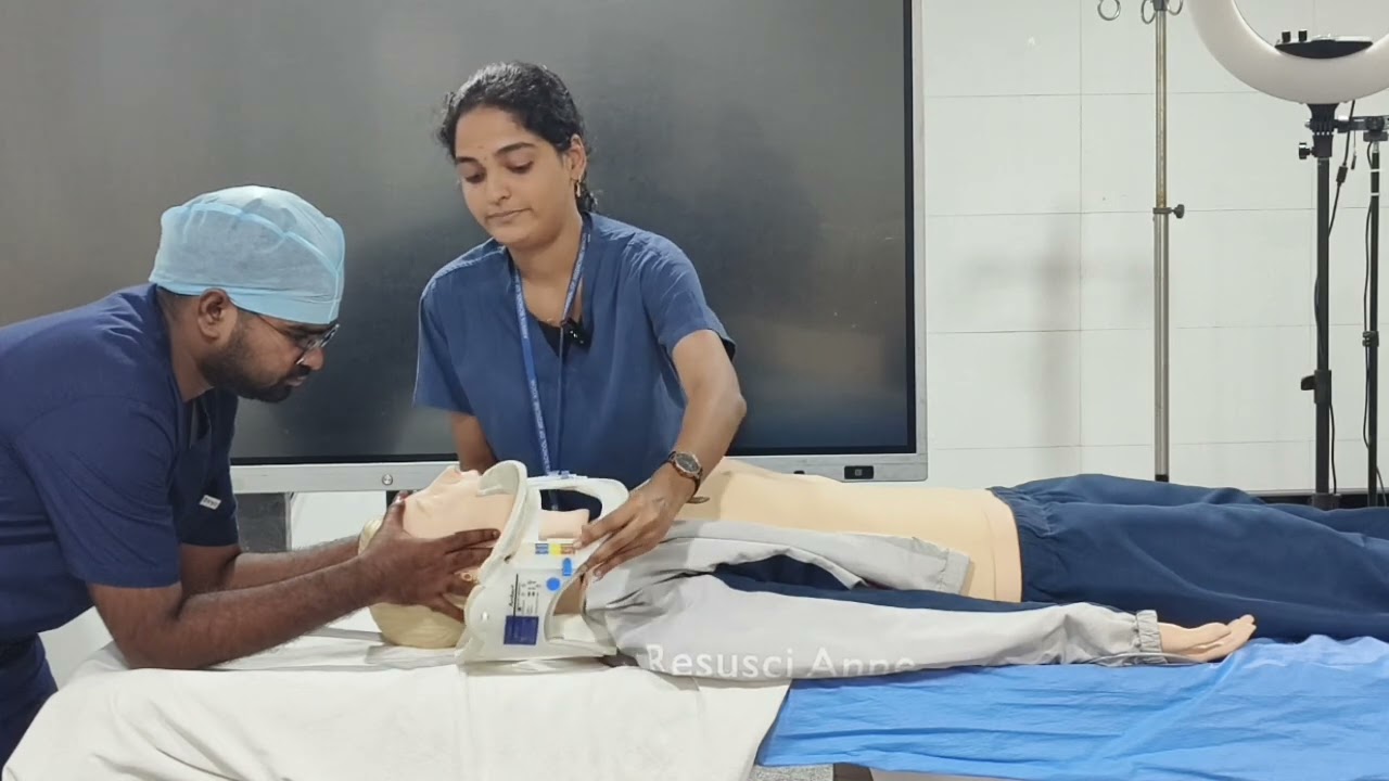 C -  Spine Immobalization. # C collar application # aetcm # emergency medicine # MILS #ems, #emts.