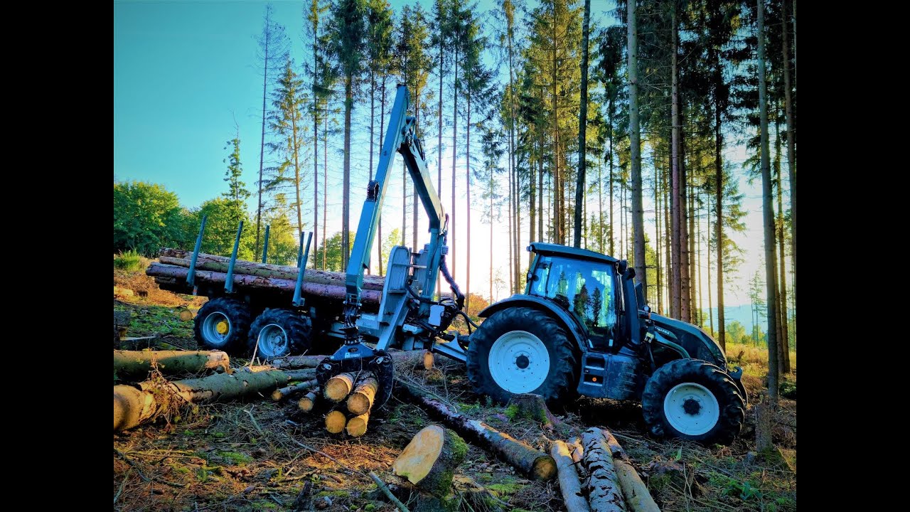 🌲 Valtra N174 & Pfanzelt L14 • *Young operator* • Valtra in forest • forestwork • Forestry • Part-3🌲