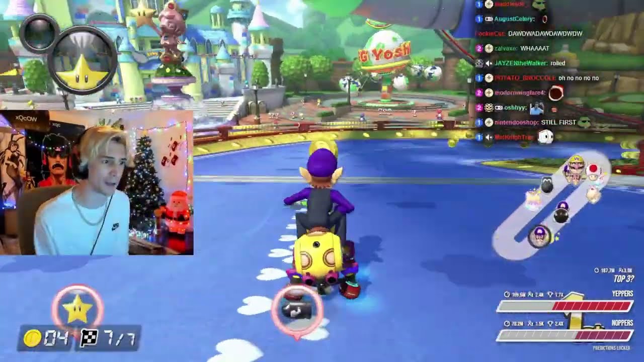 xQc DOMINATES His Opponents in Mario Kart!