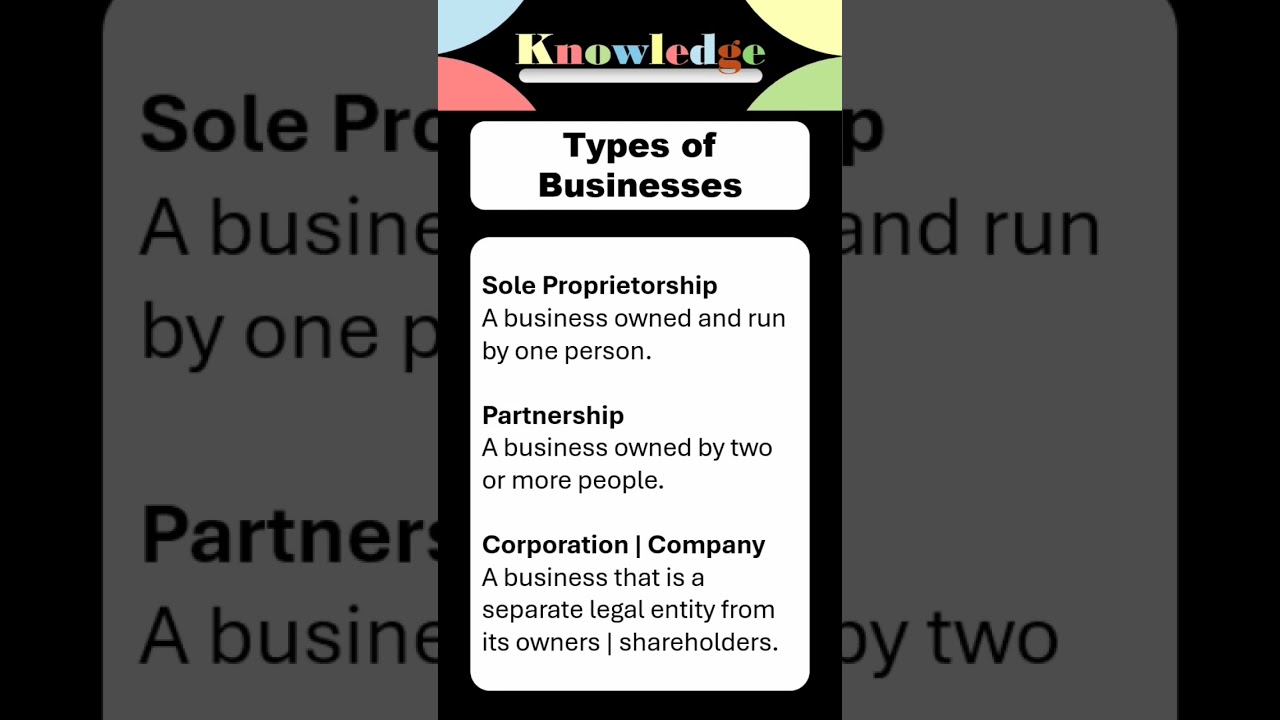 Types of Businesses I Learn Accounting 