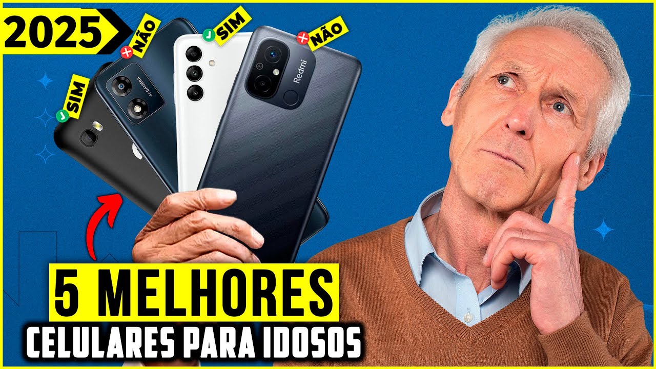 Os 5 Melhores Celular Para Idoso Em 2025! // Tem Bom e Barato, Com Teclas Grandes, Touch e Outros.