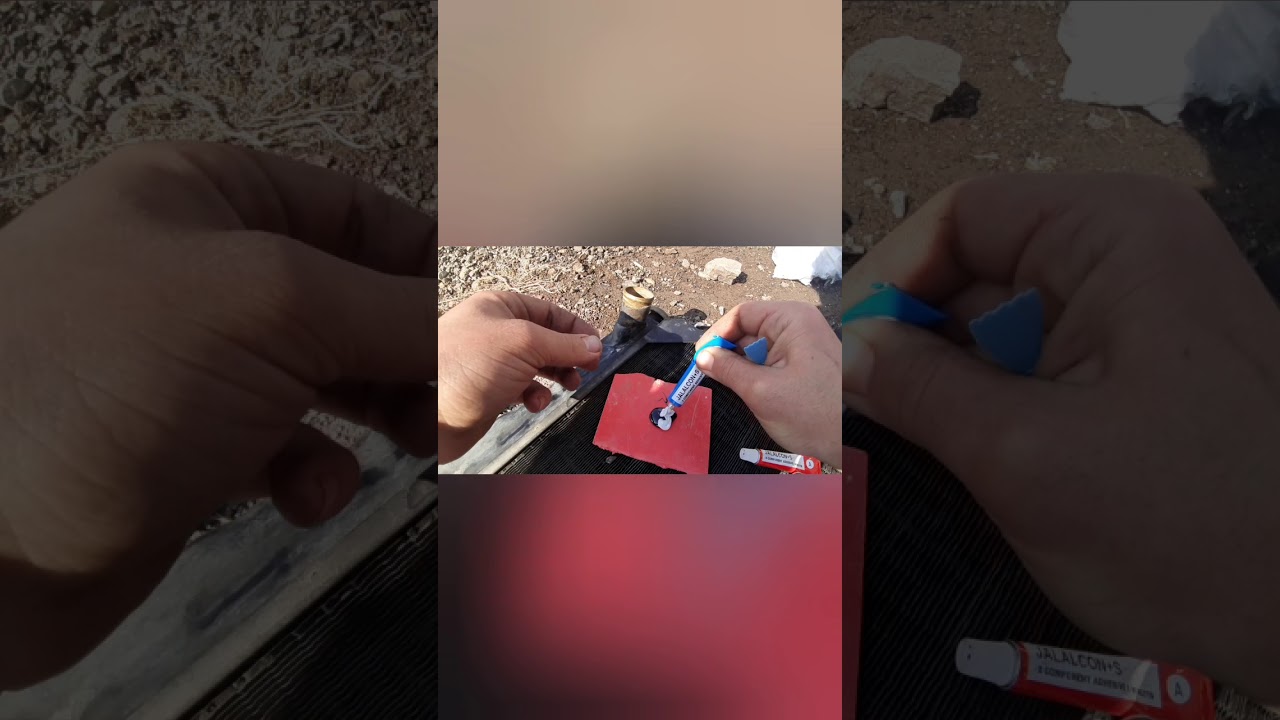 radyatör su kaçağı tamiri basit çözüm(iran yapıştırıcısı ile)
