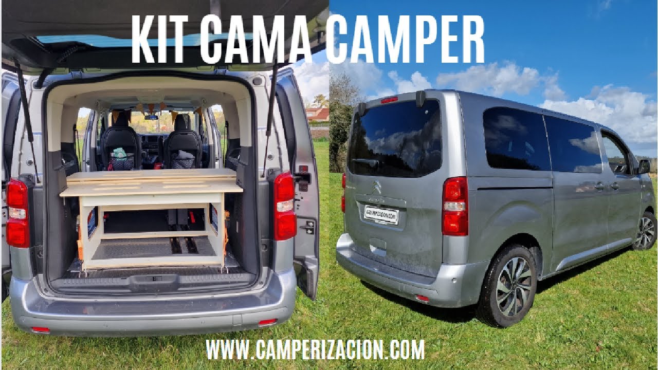 Cama Citroen Spacetourer kit mueble camper Peugeot Travelles Toyota Proace Opel Zafira c002