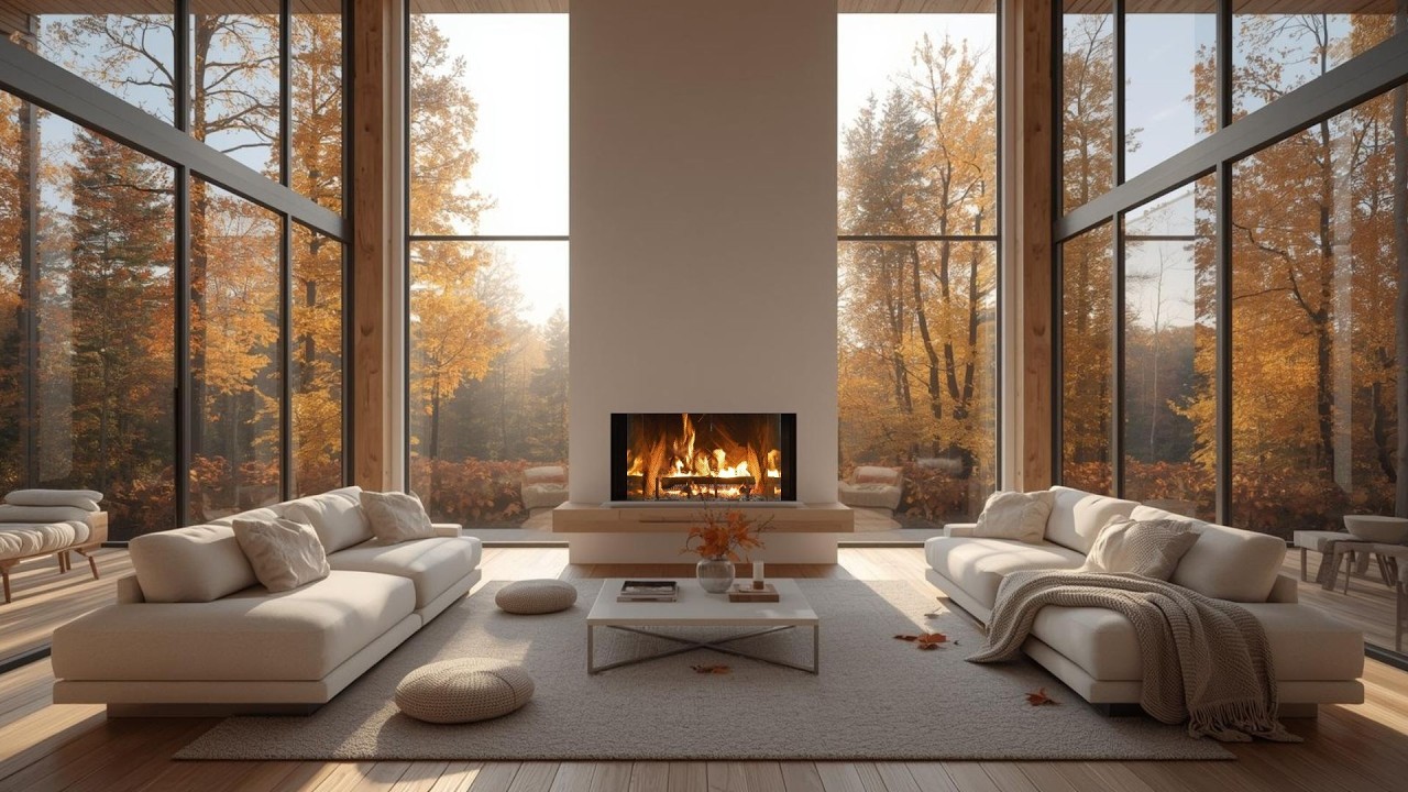 Deep Sleep Fireplace Ambience 🍁🔥 | 30 Minute of Crackling Fire Sounds • Cozy Autumn Cabin • No Music