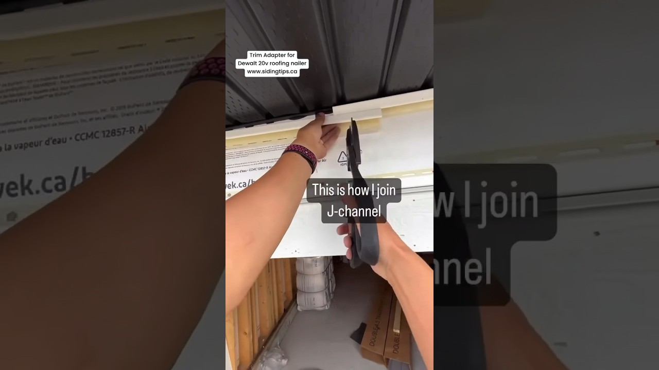 Joining J-channel for vinyl siding