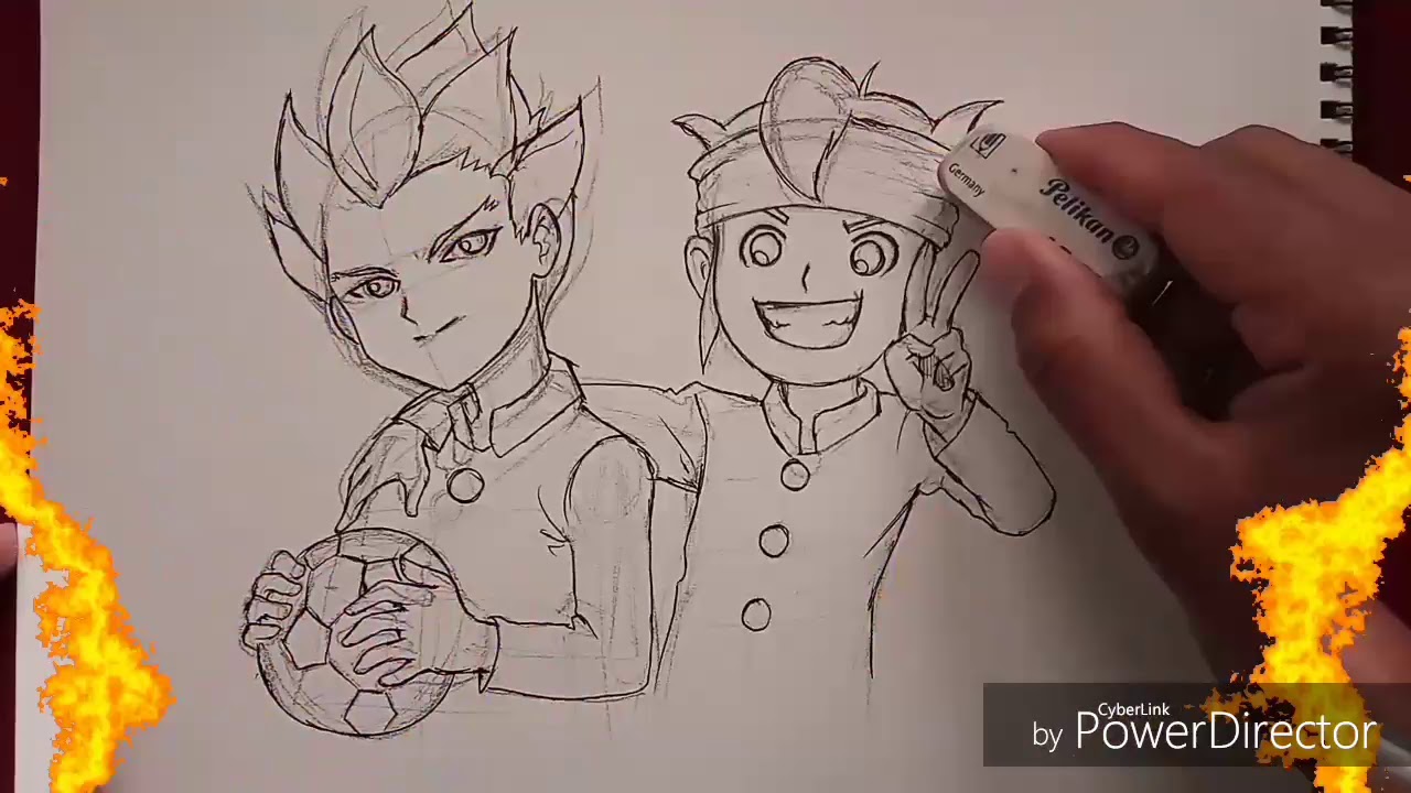 رسم عامر وزين من أبطال الكرة بالقلم الرصاص