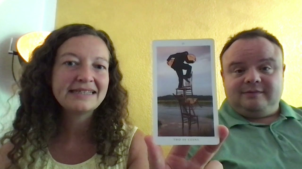 Tarot - Tageskarte - 2 der Scheiben - Zwei der Münzen - Wechsel