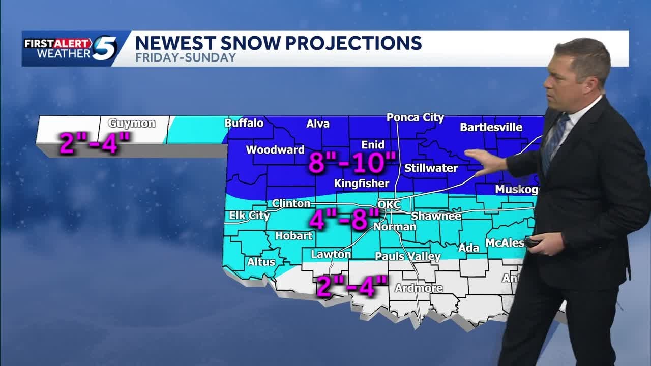Snow, ice chances shifting ahead of winter storm coming to Oklahoma
