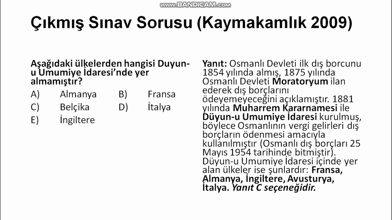 Türkiye Ekonomisi -1 1923 - 1929 Dönemi Konu ve Çıkmış Sınav Soruları
