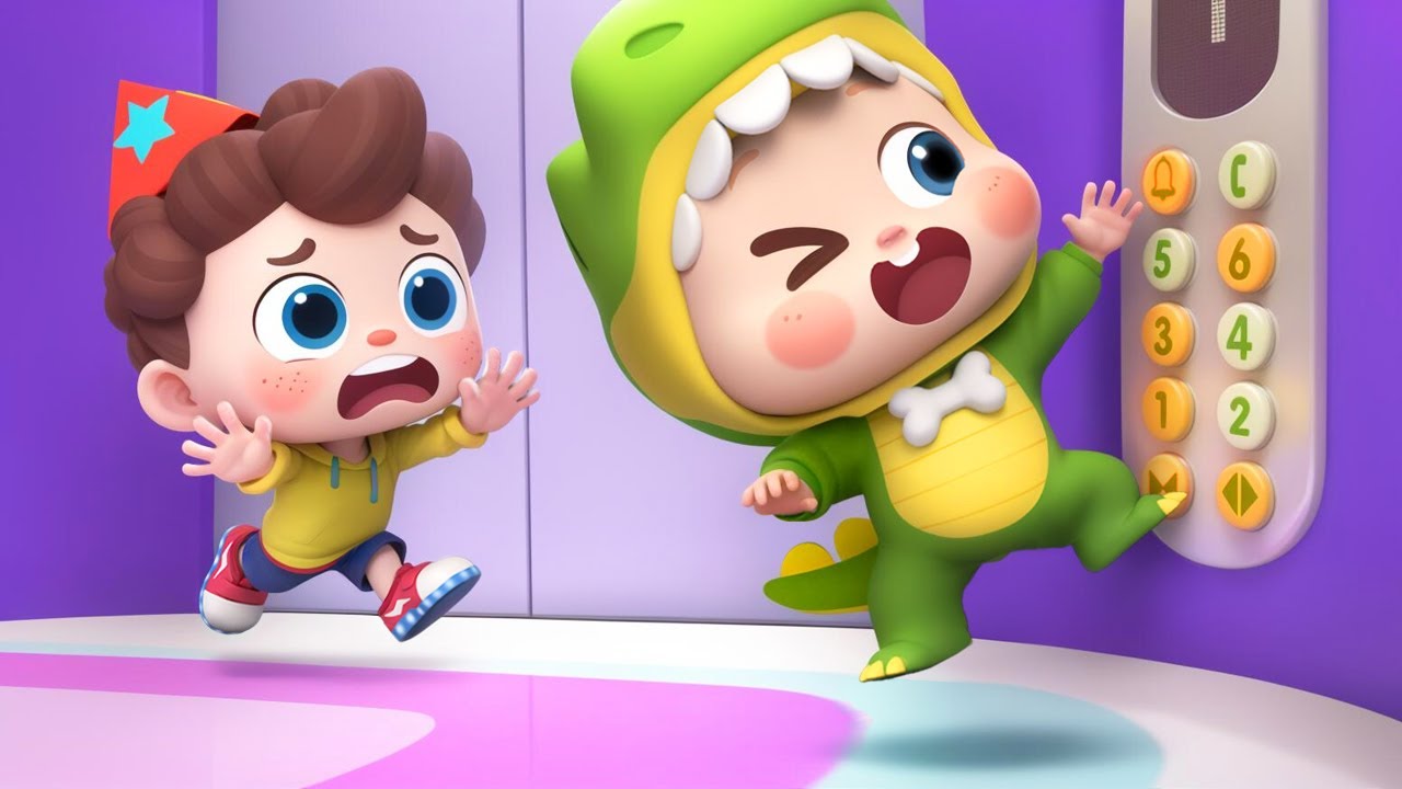 エレベーターでジャンプしちゃダメだよ！ | 子供向け安全教育 | 子供の歌メドレー | イエス！ネオ | 赤ちゃんが喜ぶ歌 | 動画 | ベビーバス| BabyBus