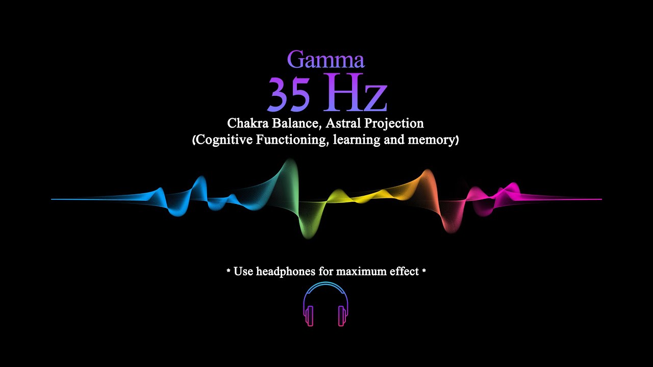 35 hz | Gamma | Pure Tone | Binaural Beats | Chakra | Focus | Concentration | Black Screen