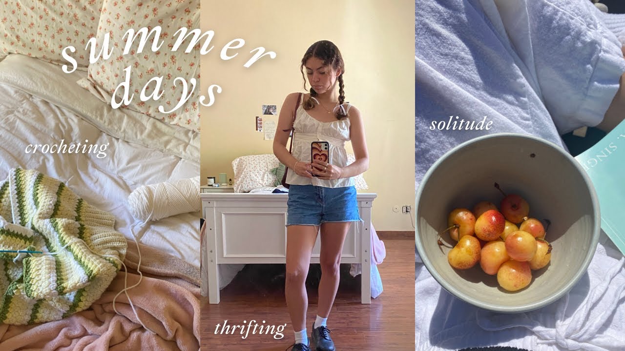 summer diaries: crocheting, slow mornings, thrifting