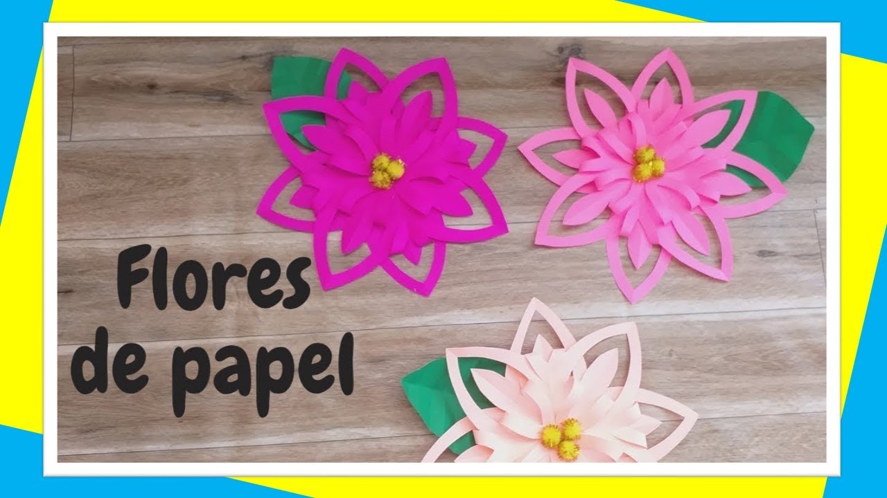 Flores de papel Faciles y rápidas en  menos de 5 minutos