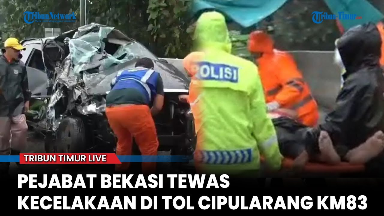 🔴 Mobil Innova Pejabat Bekasi Hilang Kendali Hantam Truk di Tol Cipularang Saat Hujan