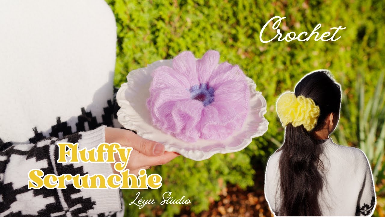 This Fluffy Scrunchie Is So Soft 💛 | Easy Mohair Scrunchie Tutorial (2 Styles!)