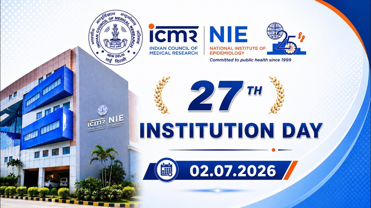 🔴 LIVE | ICMR-NIE 27th Institution Day Celebration | 2 July 2026