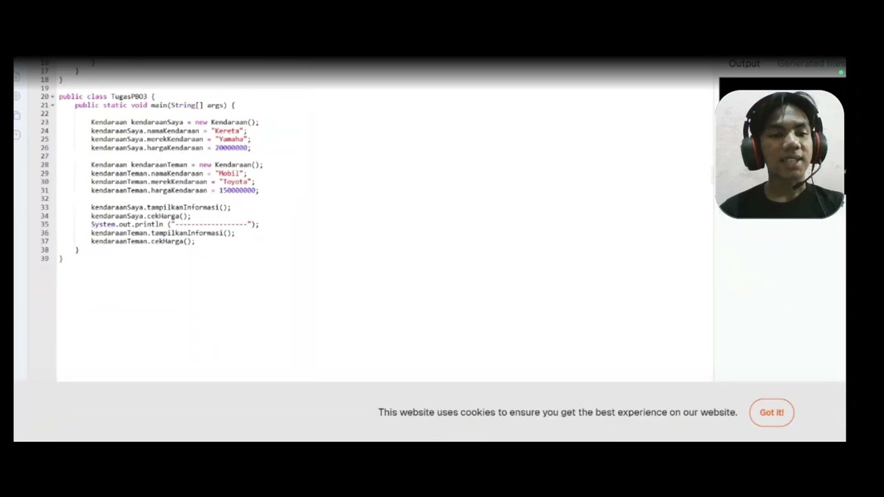 Tugas Pemrograman Beorientasi Objek Pertemuan 3 