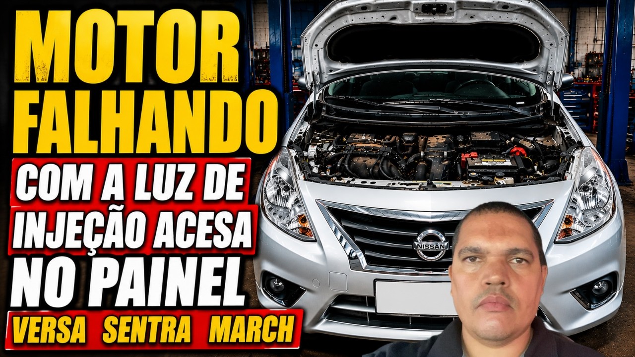 Nissan Versa, March, Sentra Com Motor Falhando Engulhando Luz Injeção Acesa E Sem Força!