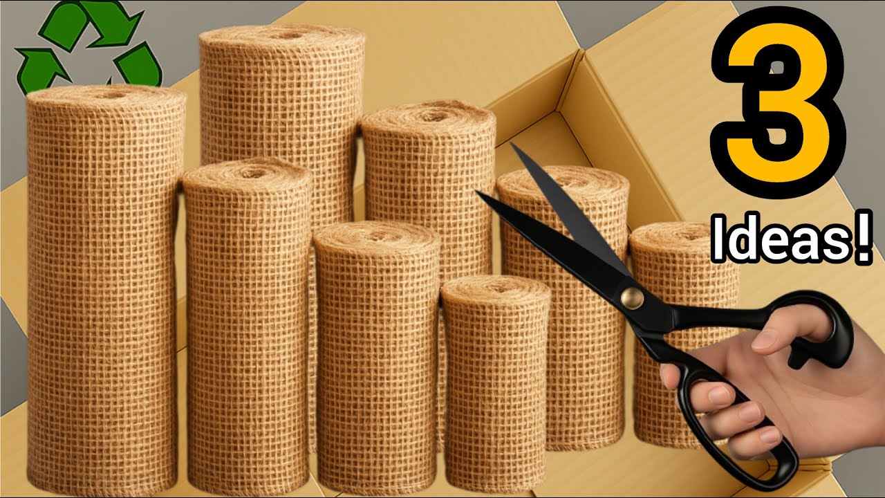3 Ideas for Making Storage Baskets from Waste Materials/Craft Ideas with Hemp Fabric