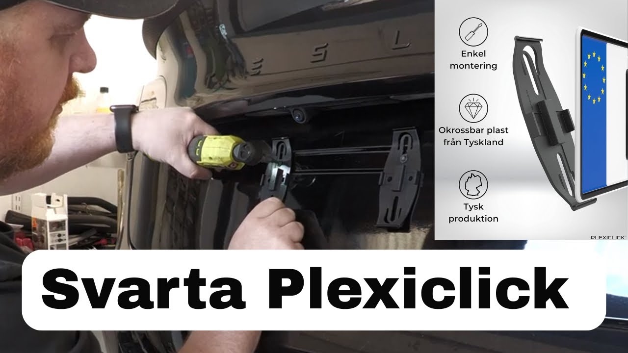 Svarta Plexiclick, nästa generations regskyltshållare
