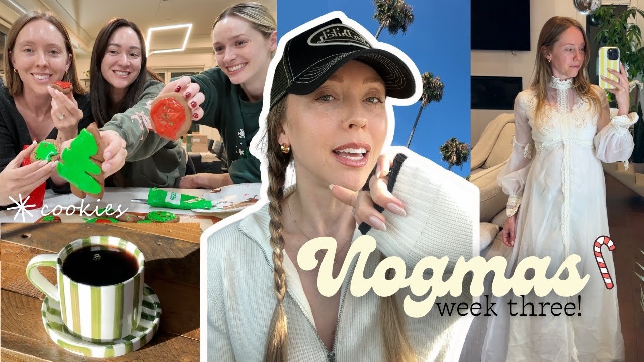 Vlogmas Week 3! Gift Exchange, Gingerbread Cookies + Trying On My Moms Wedding Dress!