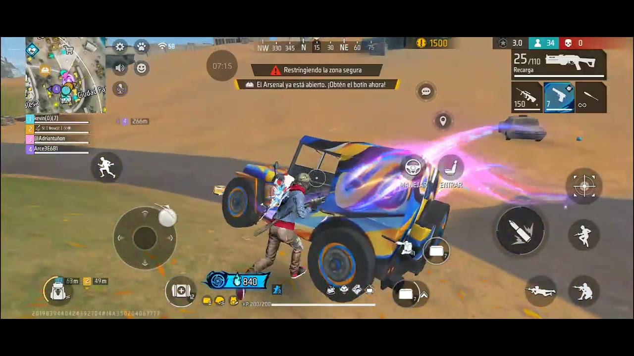 Un día jugando free fire 