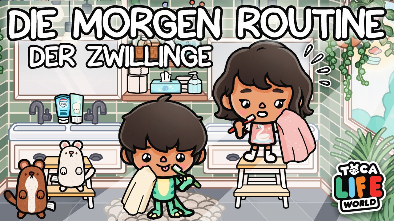 ⛅️ Die MORGEN ROUTINE der Zwillinge 🧸 für den KINDERGARTEN Part 2 🎈 DEUTSCHE TOCA BOCA GESCHICHTE